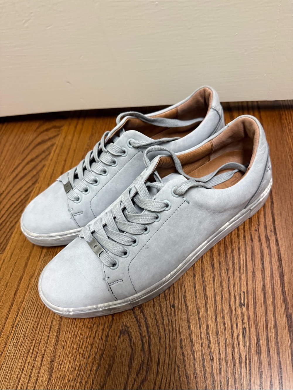 Frye Light Gray Women's Suede Sneakers